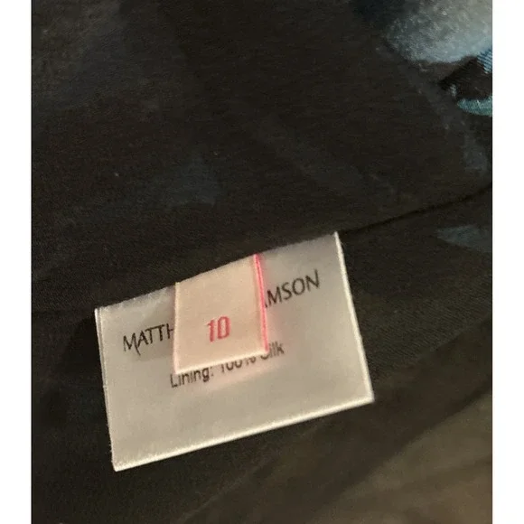 Matthew Williamson 100% Silk Print Dress Lace Up Front Belted Sleeveless 10 - Picture 9 of 12